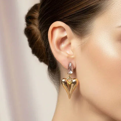 Bella Heart Earrings - Aesthla