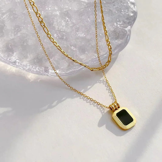 Black onyx Necklace - Aesthla