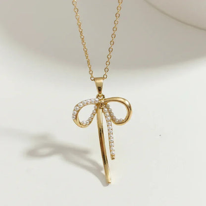 Bow Pendant Necklace - Aesthla