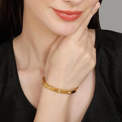 Classic Gold Kada Bracelet - Aesthla