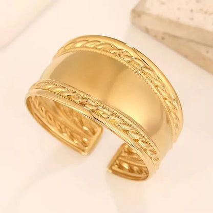 Classy Broad Cuff Bracelet - hand cuffAesthla