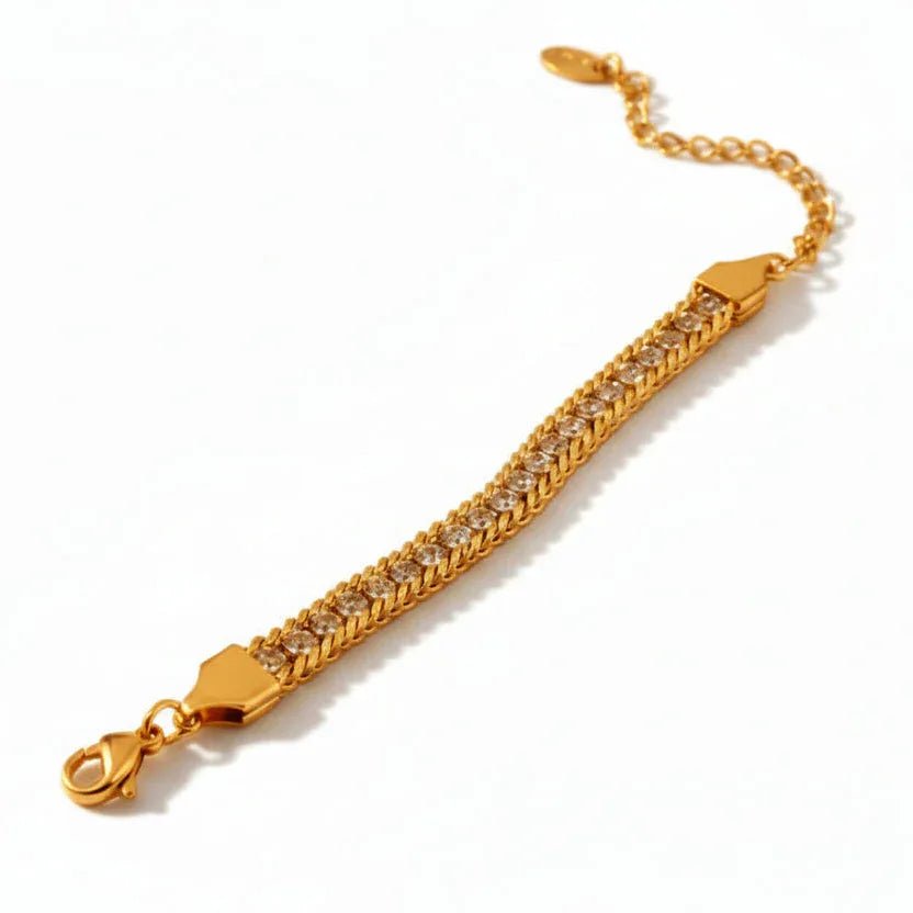 Crystal Chain Bracelet - Aesthla