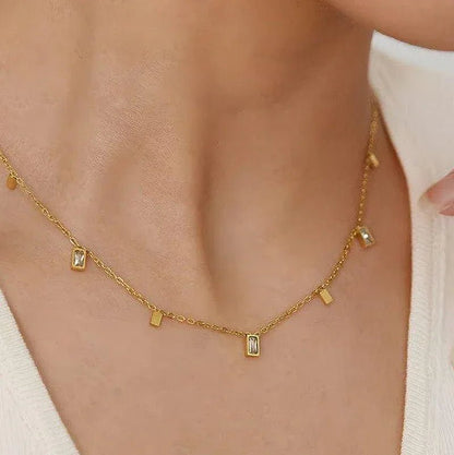 Dainty Geometric Necklace - Aesthla