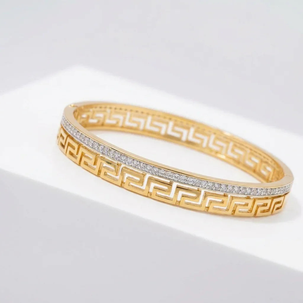 Greek Key Bangle Bracelet