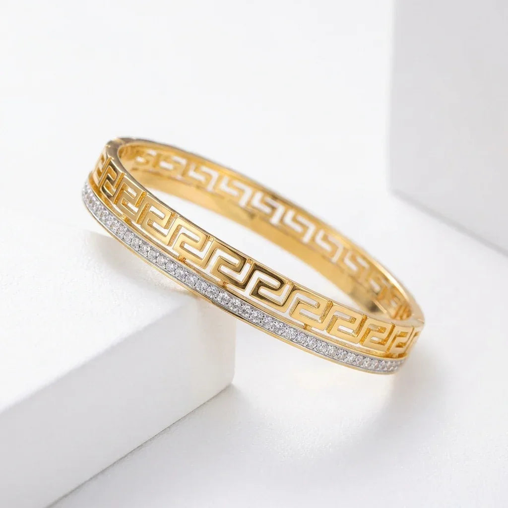 Greek Key Bangle Bracelet