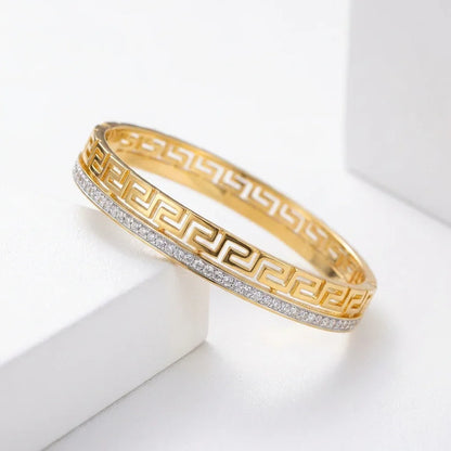 Greek Key Bangle Bracelet