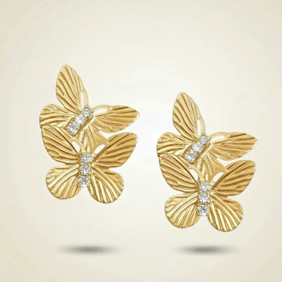 Dual Butterfly Earrings - Aesthla