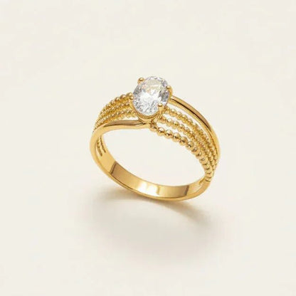 Elegant Pearl Stone Ring - Aesthla