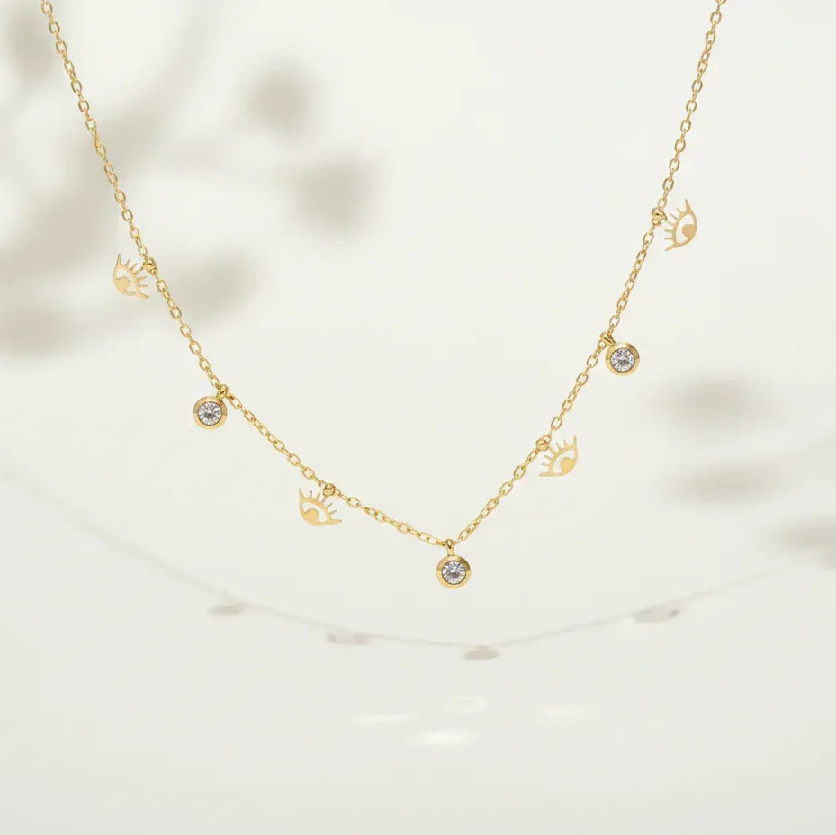 Evil Eye Charm Necklace - Aesthla