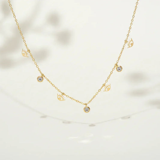 Evil Eye Charm Necklace - Aesthla