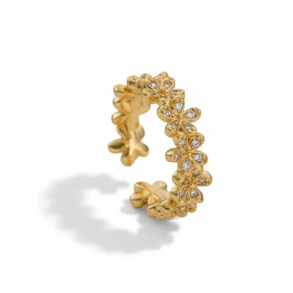 Flower Studded Ring - Aesthla