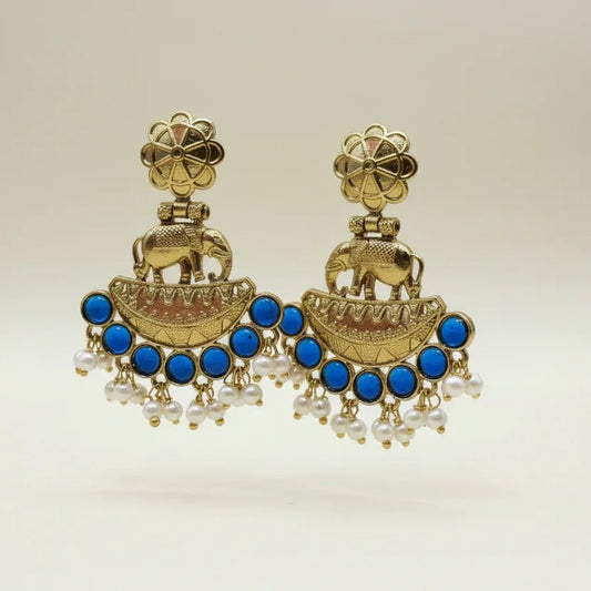 Gajraj Chandbali Earrings - Aesthla