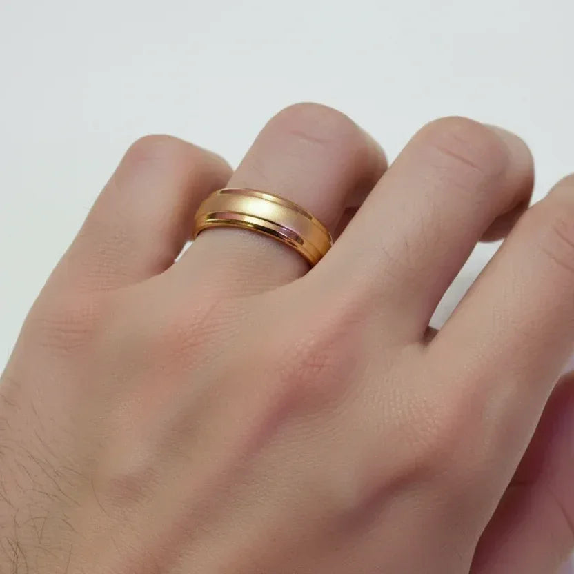 Gold Stainless Steel Ring - Aesthla
