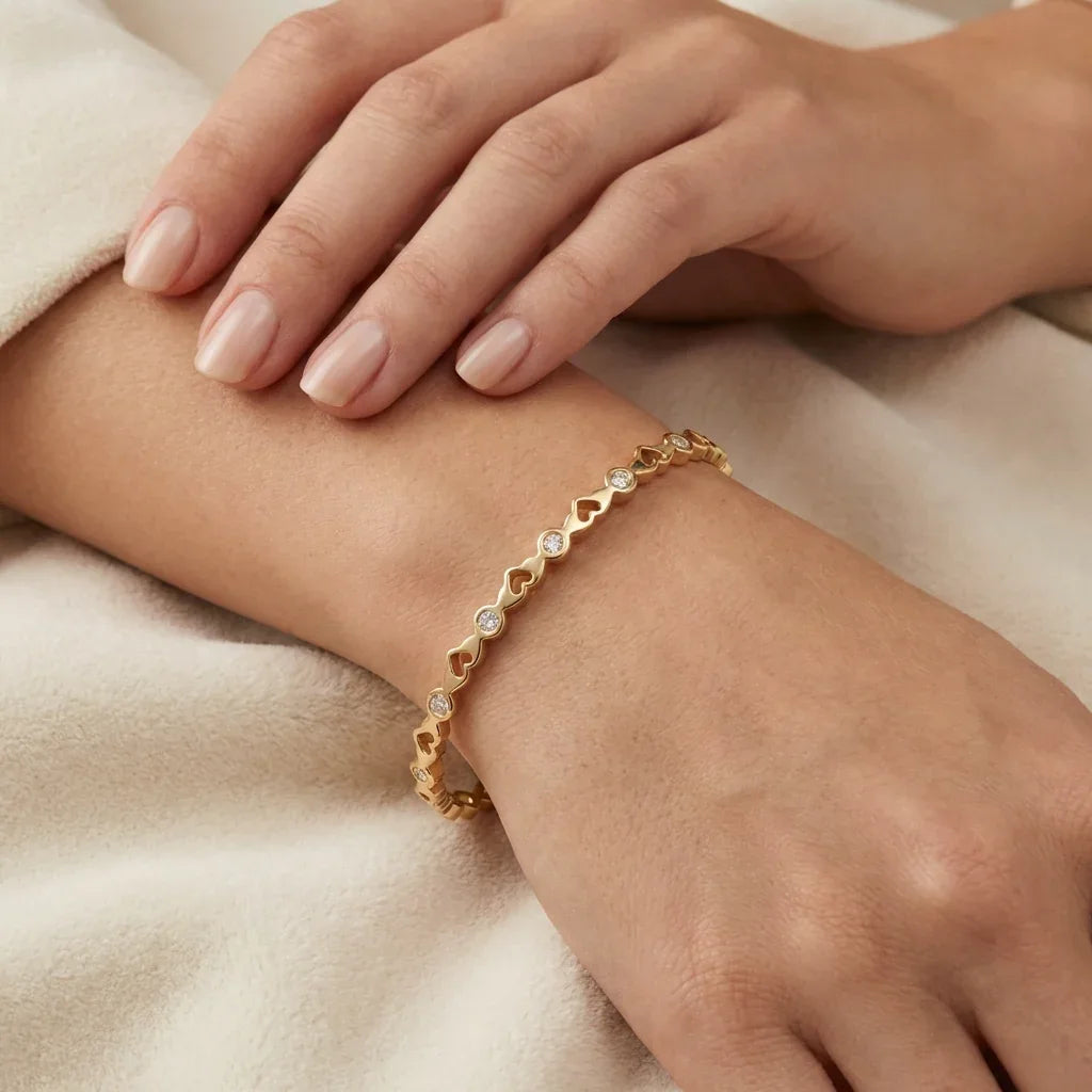 Heart Crystal Bracelet - Aesthla