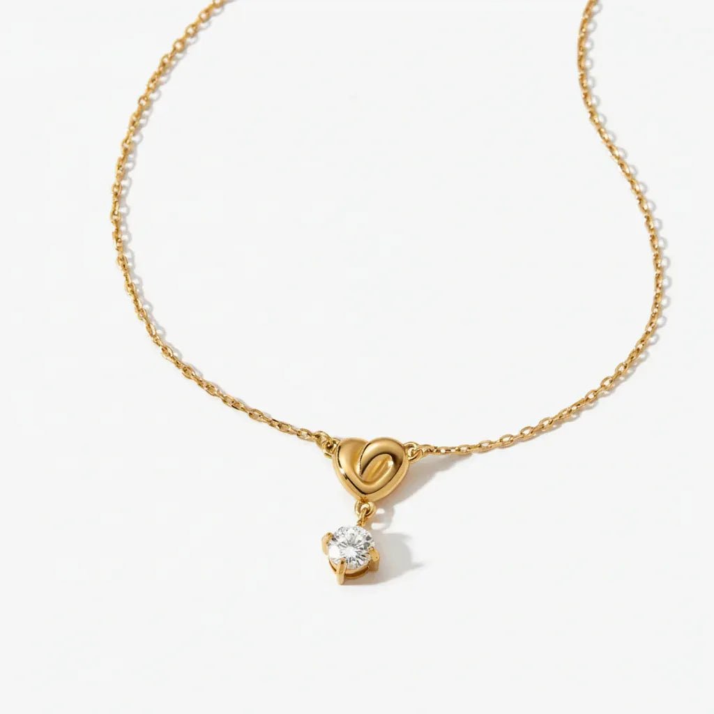 Heart Crystal Necklace - Aesthla