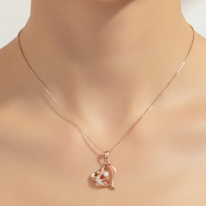 Heart Crystal Necklace - Aesthla