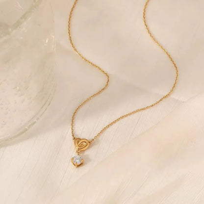 Heart Crystal Necklace - Aesthla