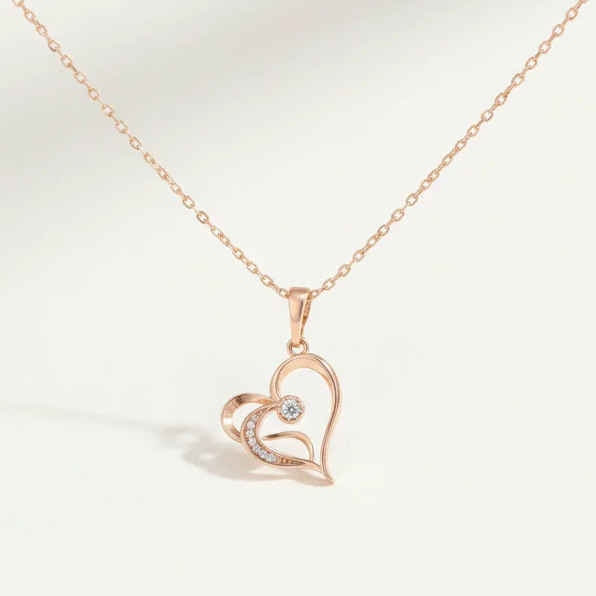 Heart Crystal Necklace - Aesthla
