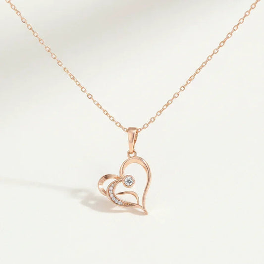 Heart Crystal Necklace - Aesthla