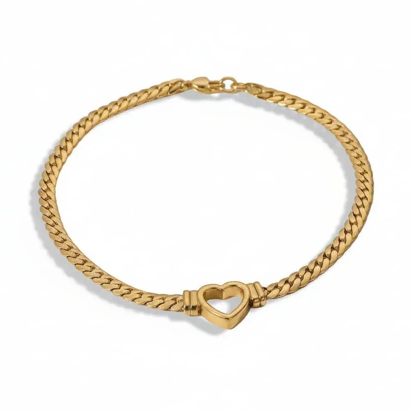 Hollow Heart Necklace - Aesthla