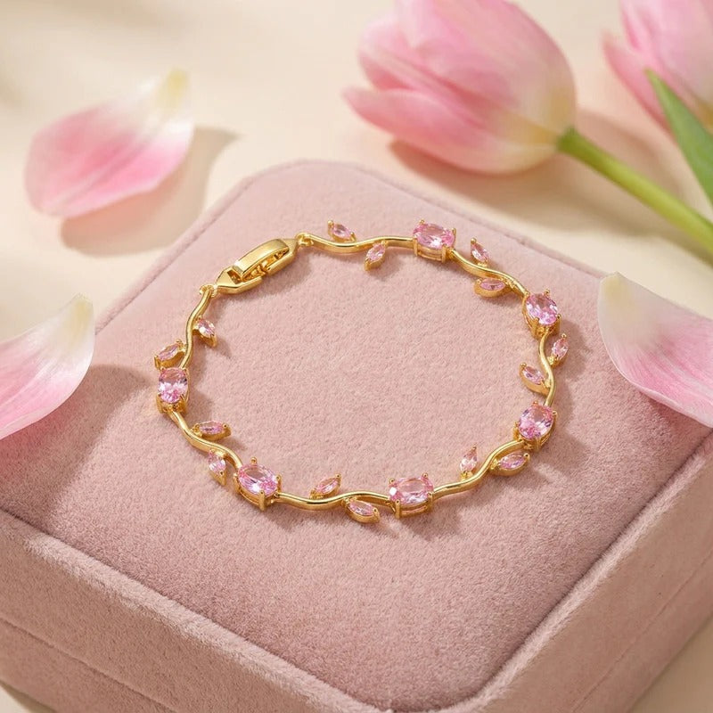 Pink Golden Tulip Bracelet