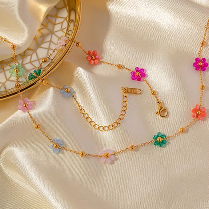 Spring Blossom Bead Necklace