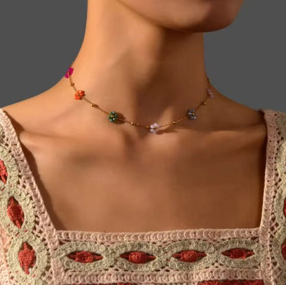 Spring Blossom Bead Necklace