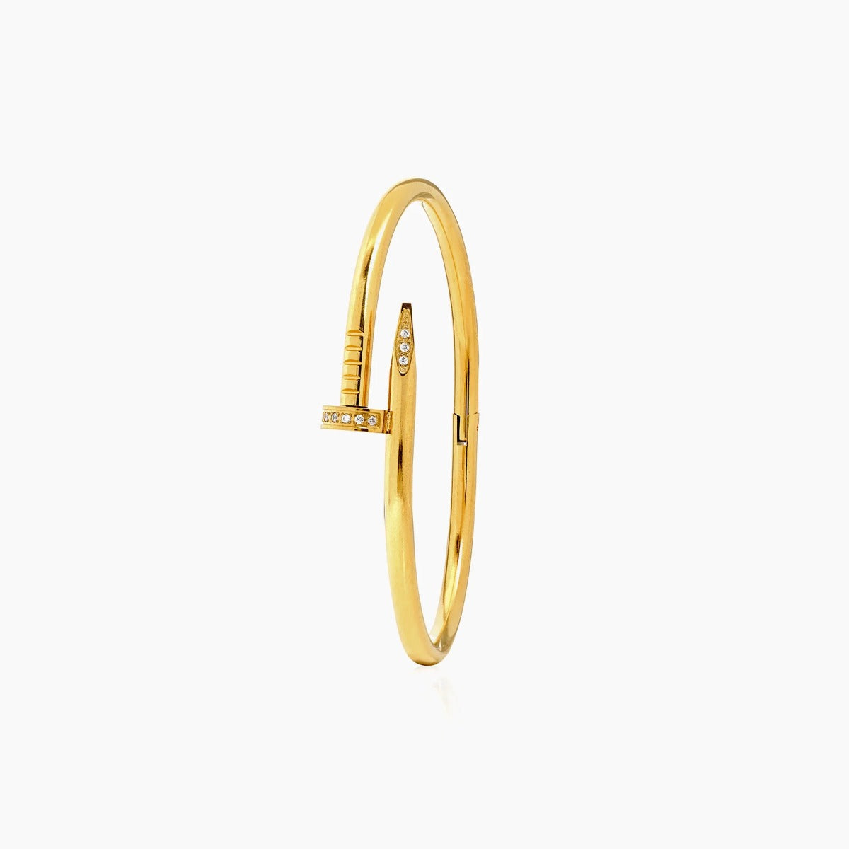 Gold Plated Nail Cuff Bracelet
