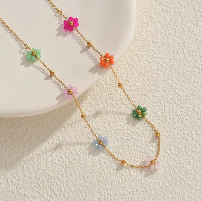 Spring Blossom Bead Necklace