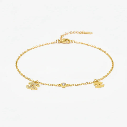 Interlocking Gold Chain Bracelet - Aesthla