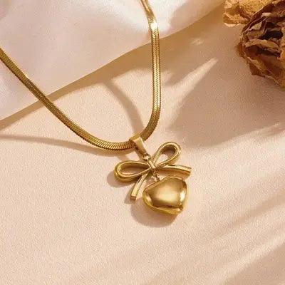 Love Knot Pendant Necklace - Aesthla