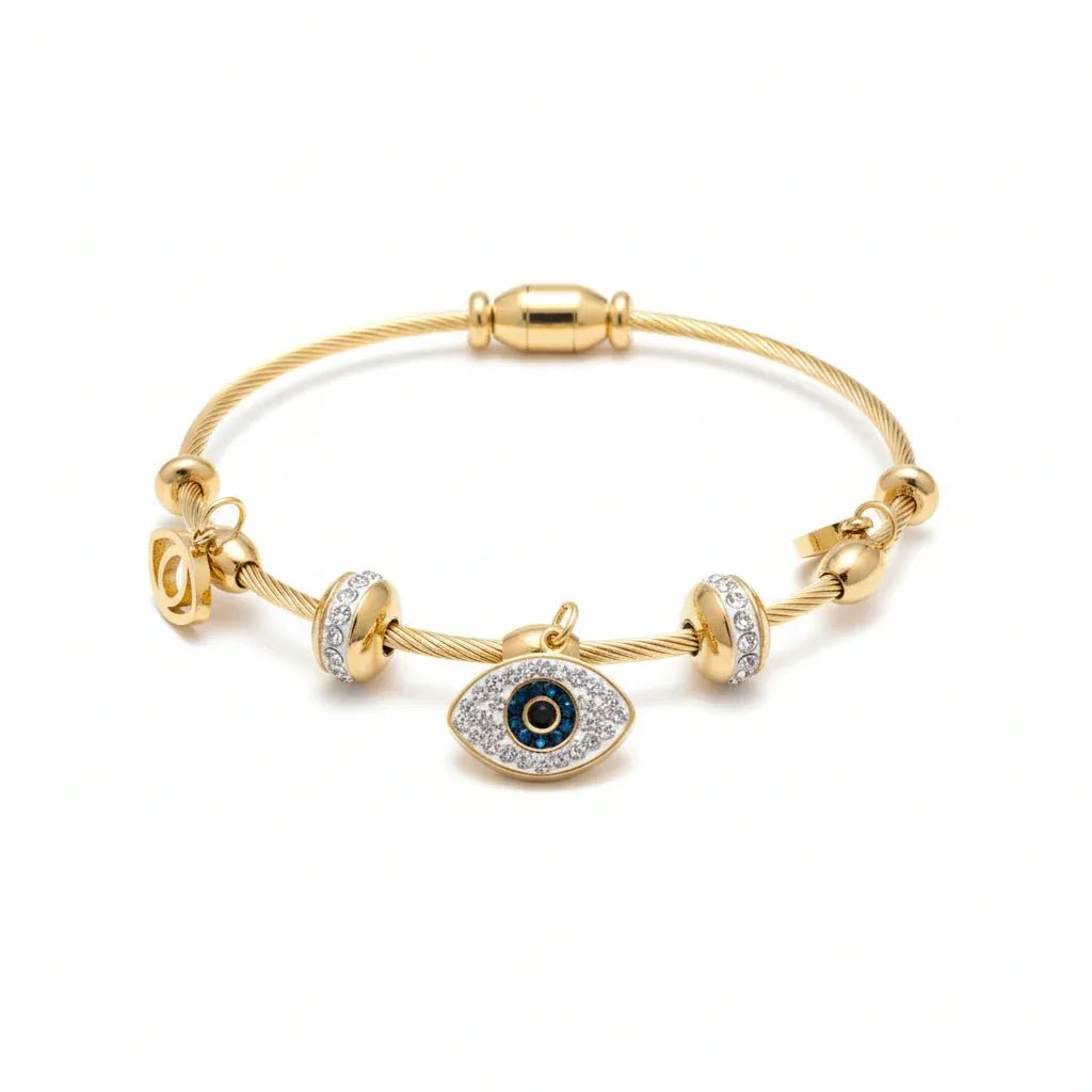 Lucky Evil Eye Charm Bracelet - Aesthla