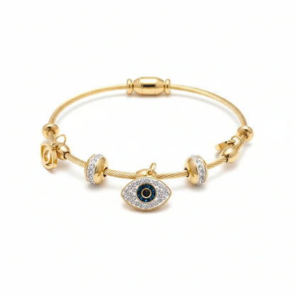 Lucky Evil Eye Charm Bracelet - Aesthla