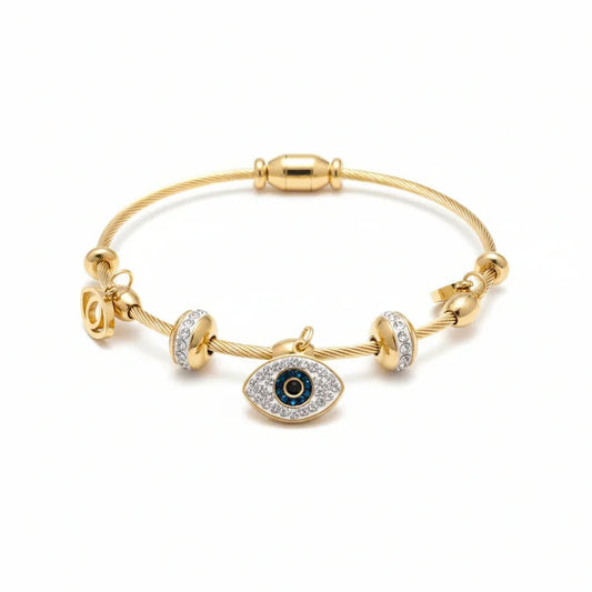 Lucky Evil Eye Charm Bracelet - Aesthla