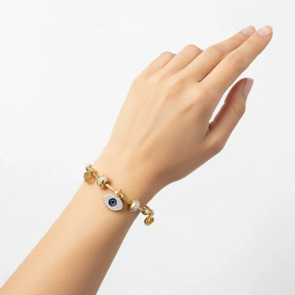 Lucky Evil Eye Charm Bracelet - Aesthla