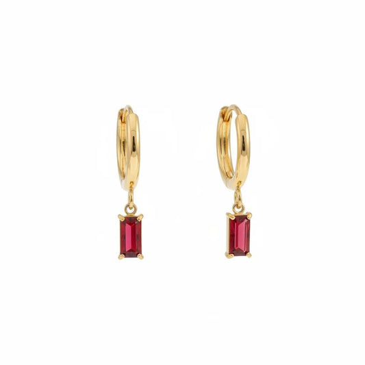 Mini Hoop Drop Earrings - Aesthla