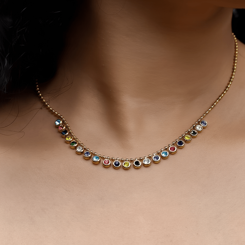 Multiple Stone Necklace - Aesthla