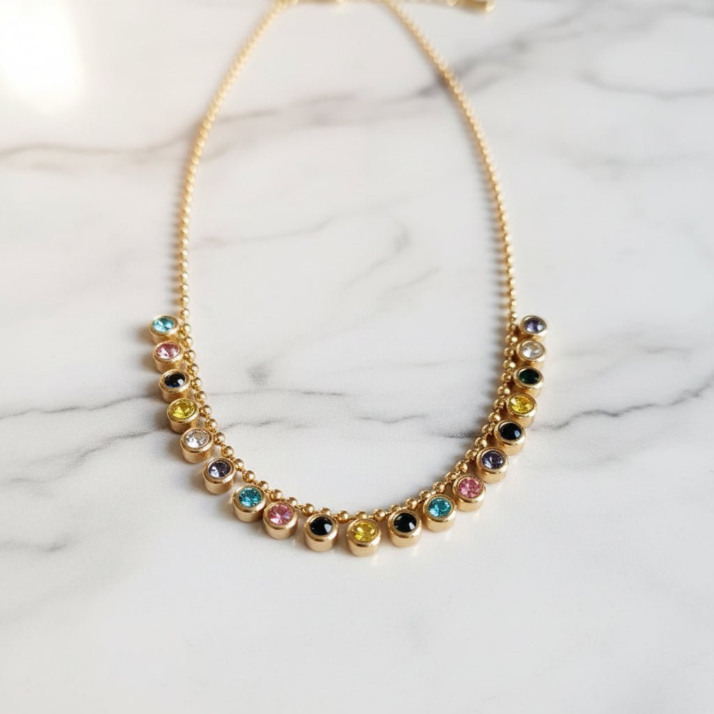 Multiple Stone Necklace - Aesthla