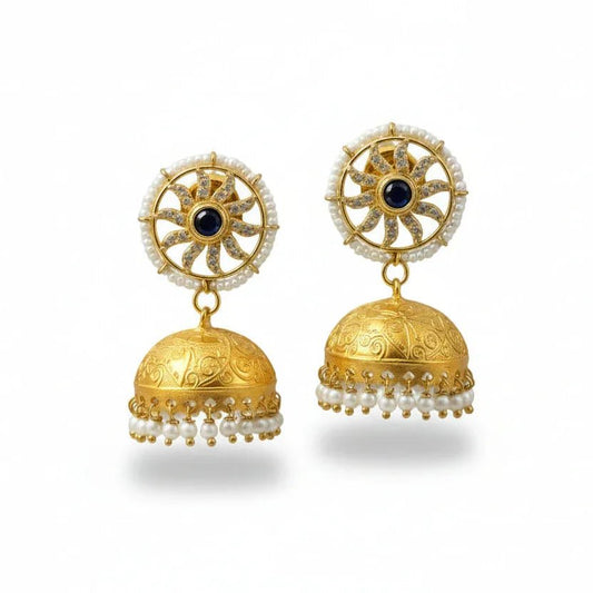 Pearl Desi Jhumka - Aesthla