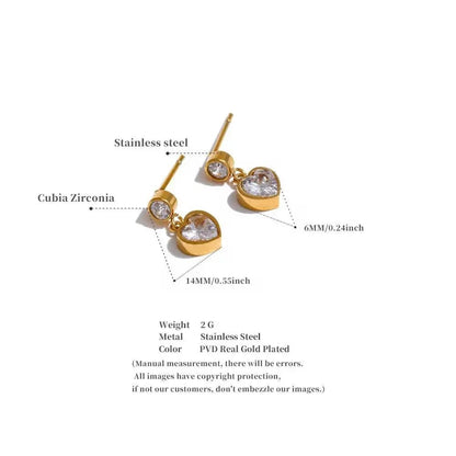 Pixie Heart Earrings - EaringsAesthla