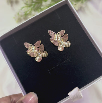 Dual Butterfly Earrings