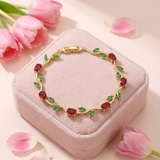 Red Tulip Bracelet - Aesthla