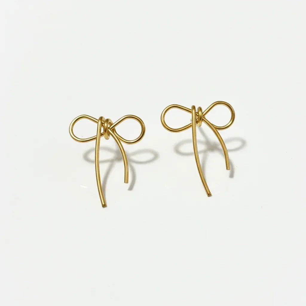 Ribbon Knot Earrings - Aesthla