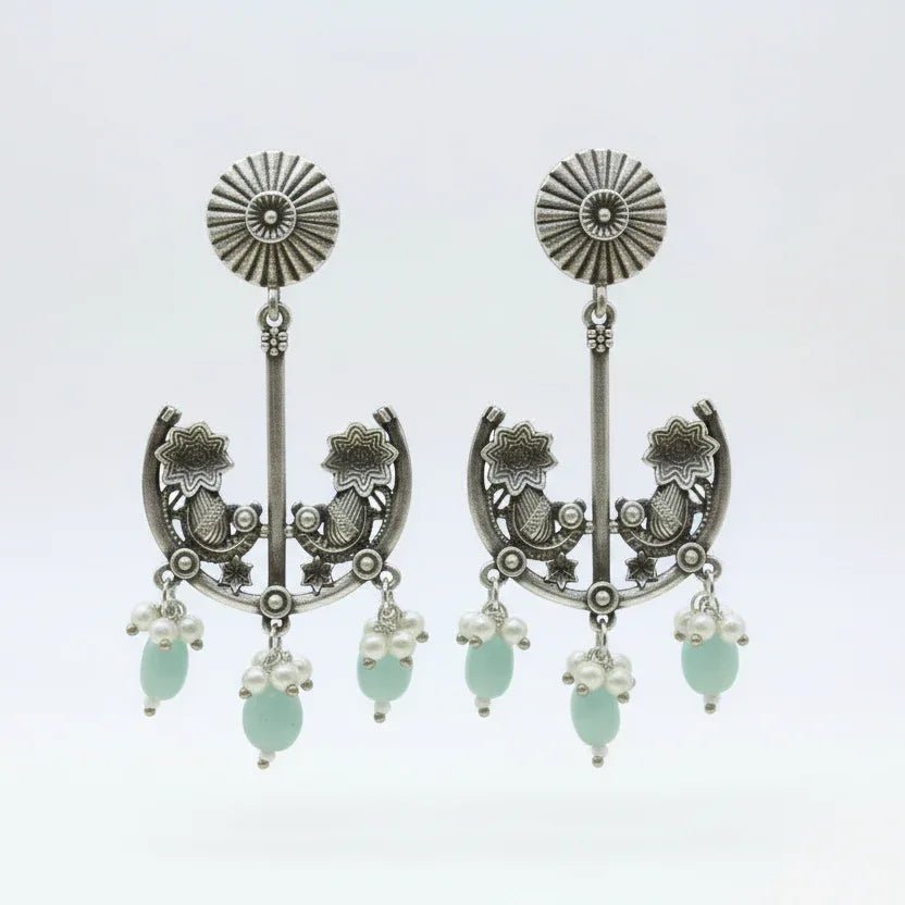 Silver Chand Bali Earrings - Aesthla