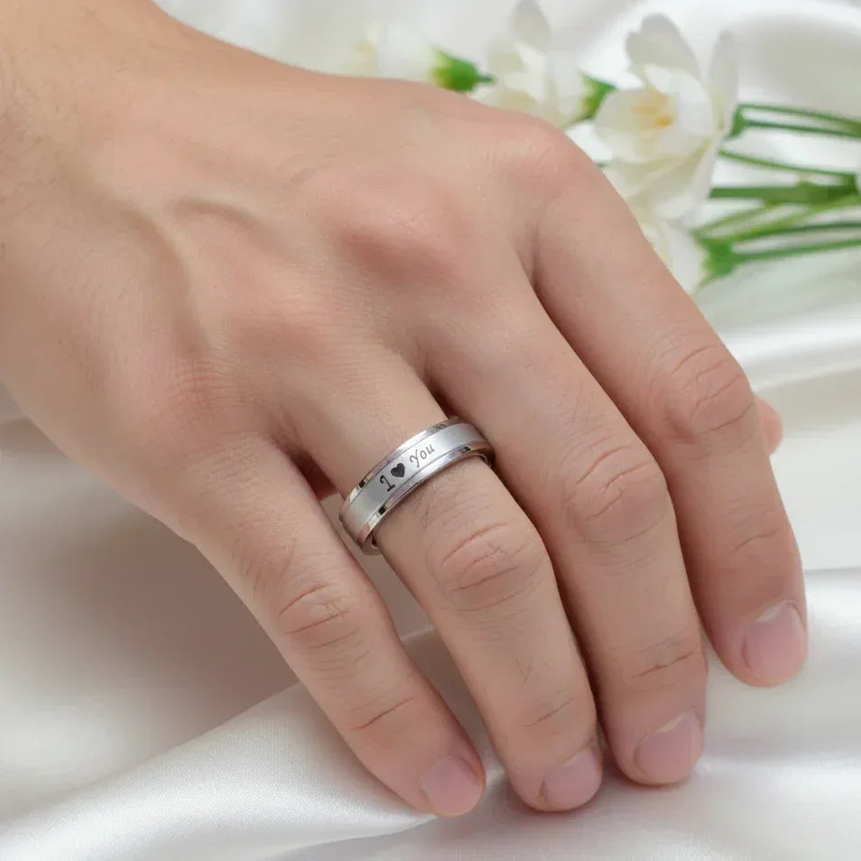 Silver Couple Ring - Aesthla