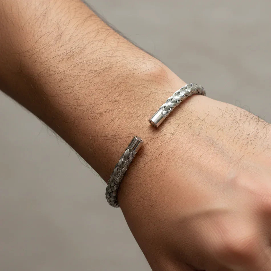 Silver Steel Bracelet - Aesthla