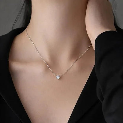 Solitaire Crystal Necklace - Aesthla