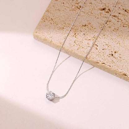 Solitaire Crystal Necklace - Aesthla