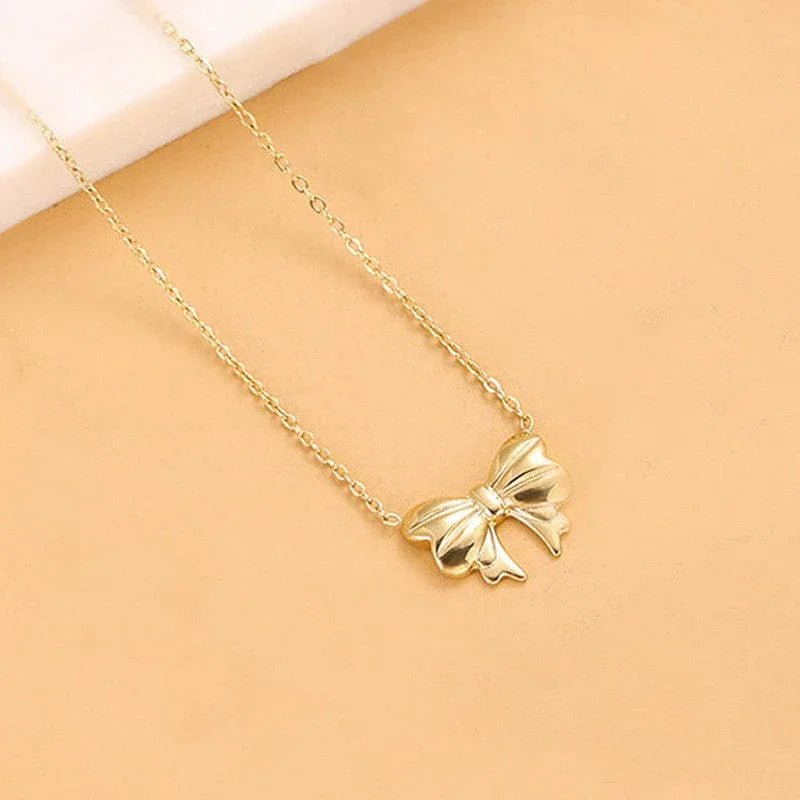 Timeless Bow Necklace - Aesthla