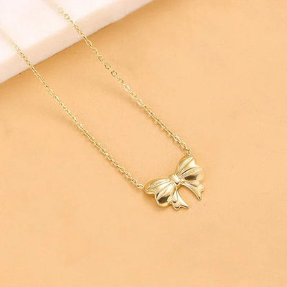 Timeless Bow Necklace - Aesthla